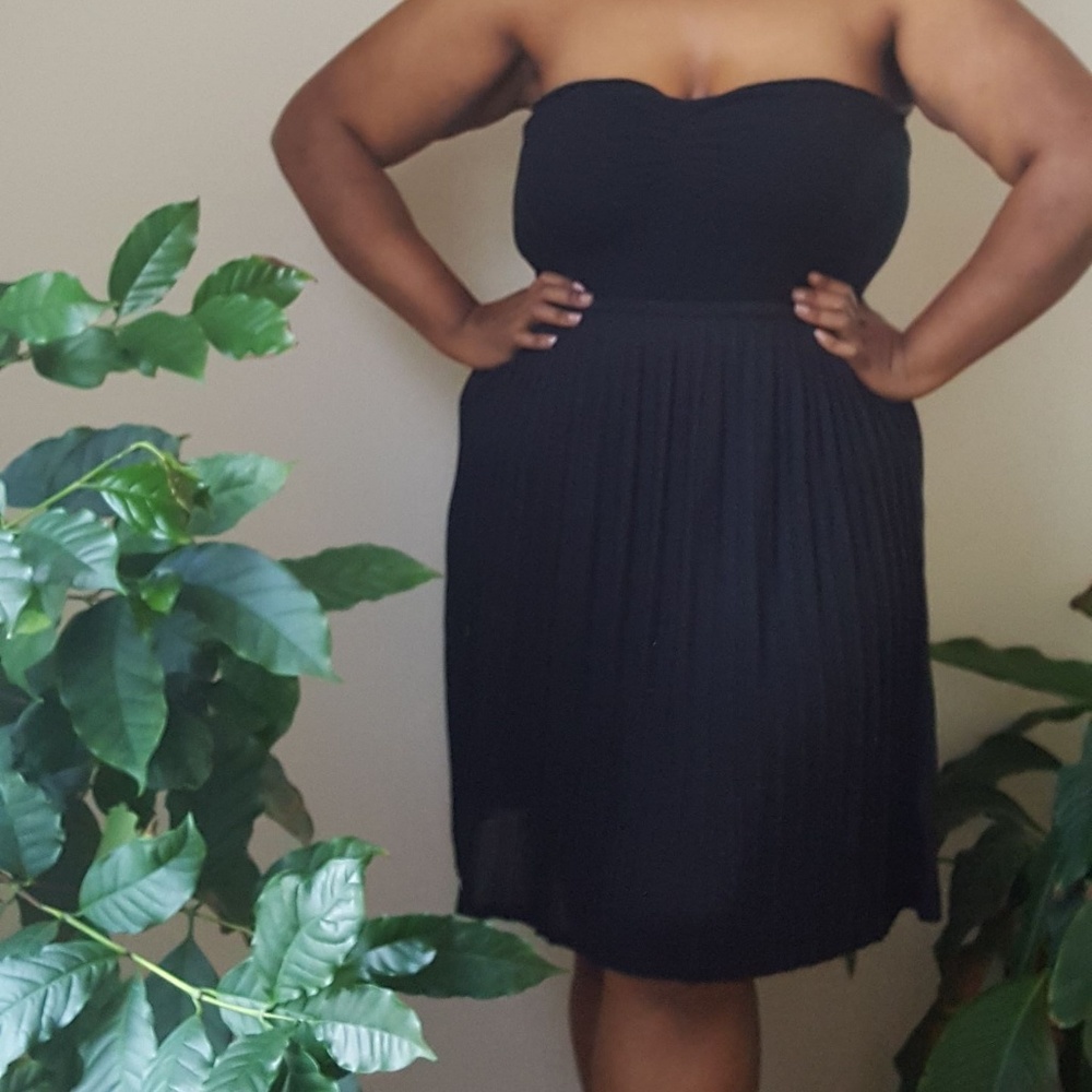 Mossimo Plus Size Pleated Black Skirt